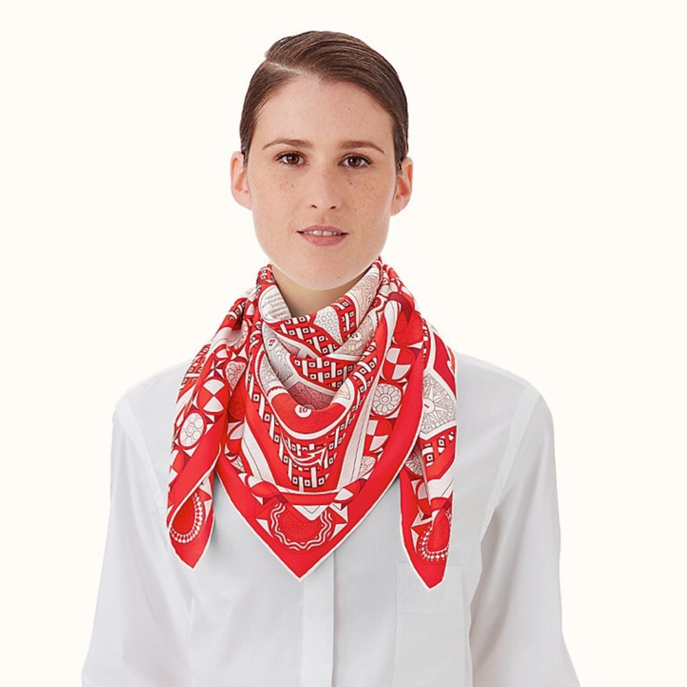 Hermes 90cm Le Carre Le Tour De Monde Scarf (new)